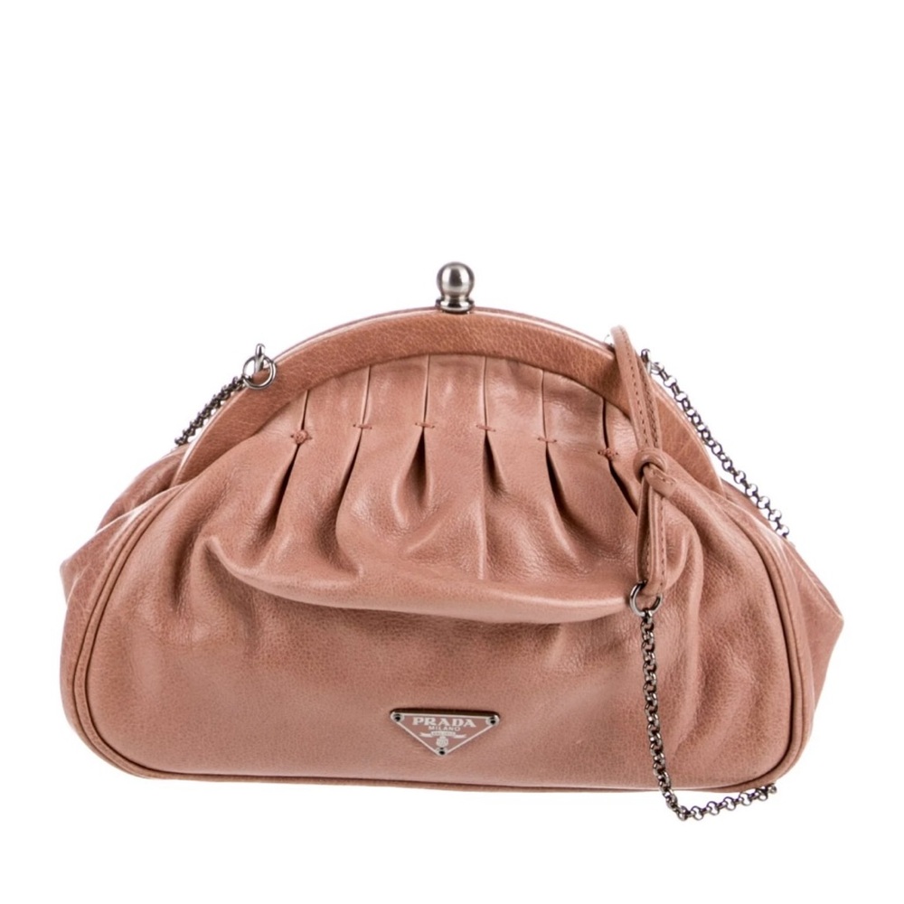 Vintage Prada Bufalino Cerinera Frame Chain Bag
Blush Pink